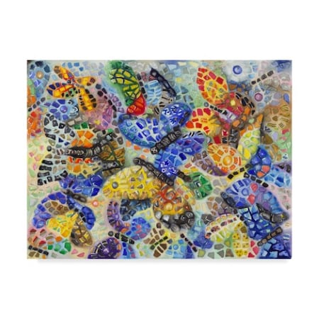 Charlsie Kelly 'Colorful Butterflies Pattern' Canvas Art,24x32